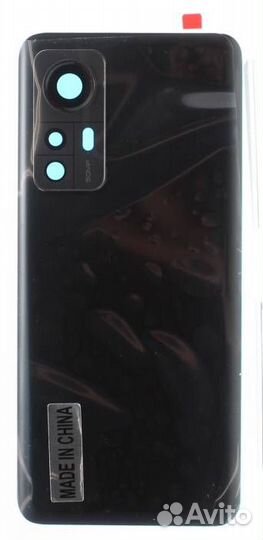 Задняя крышка для Xiaomi 12X Серая (Со стеклом кам