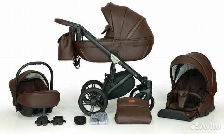 Коляска из экокожи Verdi Explorer 3 в 1