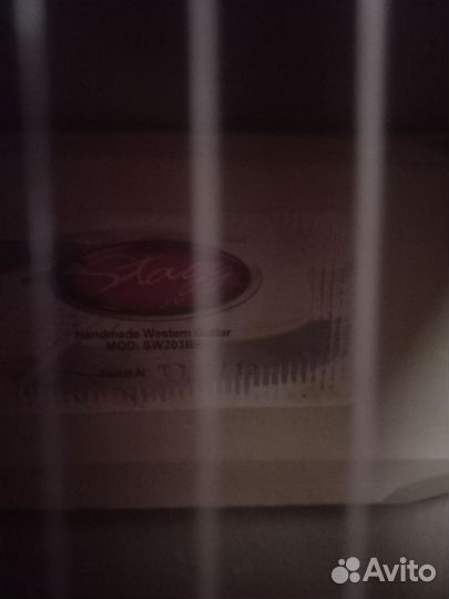Акустическая гитара для левши Stagg hand made