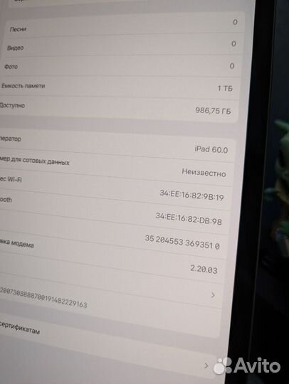 iPad pro 13 2024, m4, 1tb, nano glass, new