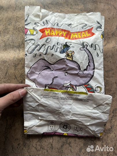 Пакет Happy meal 2001 года