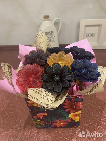 Букет цветов из мыла,мыло ручной работы за 50р