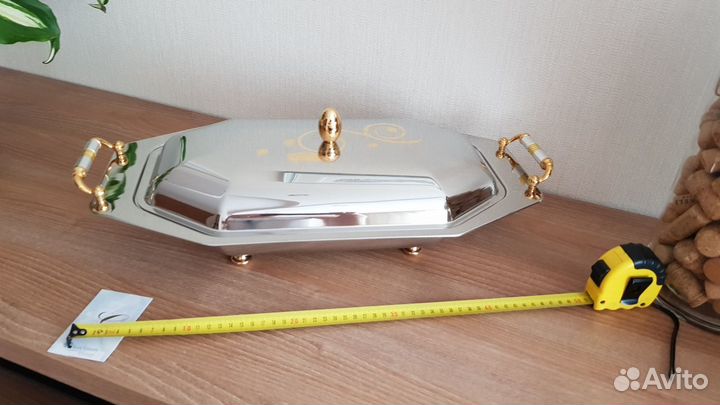 Giorinox Gold Flower Блюдо для горячего с крышкой