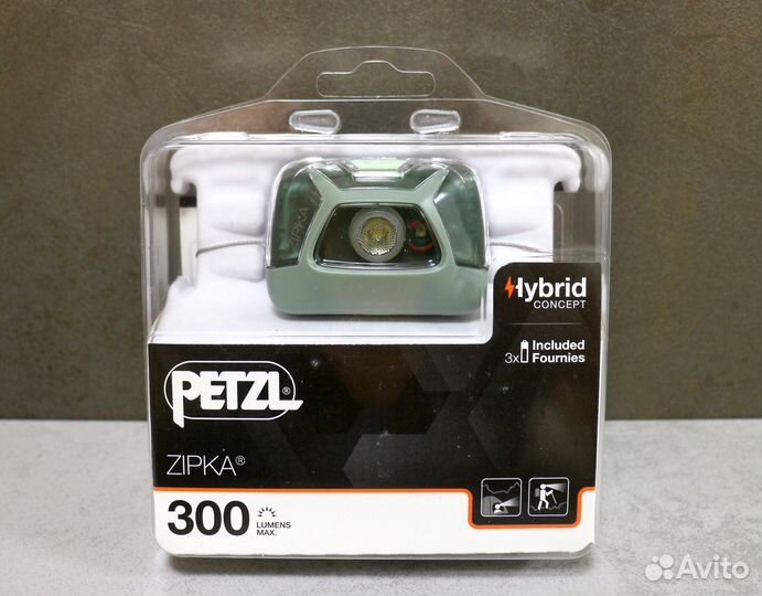 Petzl Zipka 300 lumen. Зеленый. Один