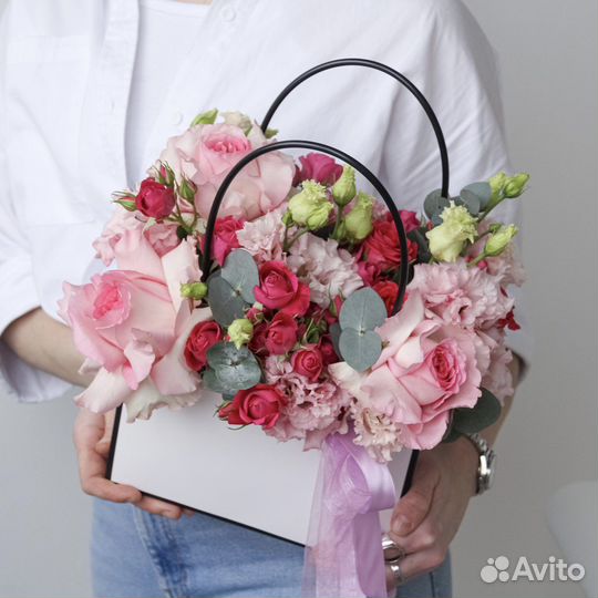 Сумка с цветами розы