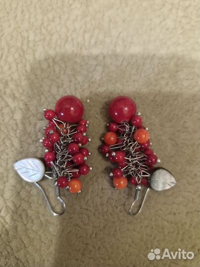 Серьги из натуральных камней