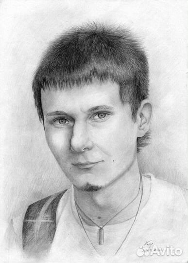 Портрет по фото карандашом
