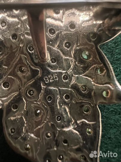 Подвеска-брошь серебро с камнями