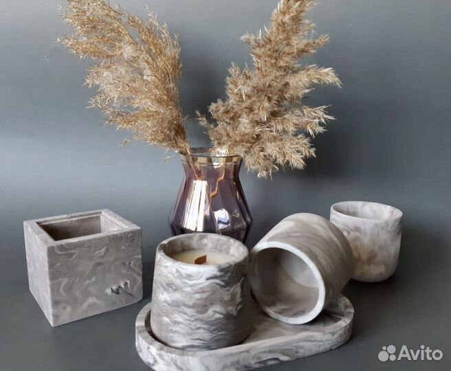 Набор кашпо/ подсвечники/ тара для свечей