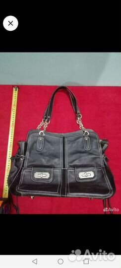 Сумка натуральная кожа коричневая бу