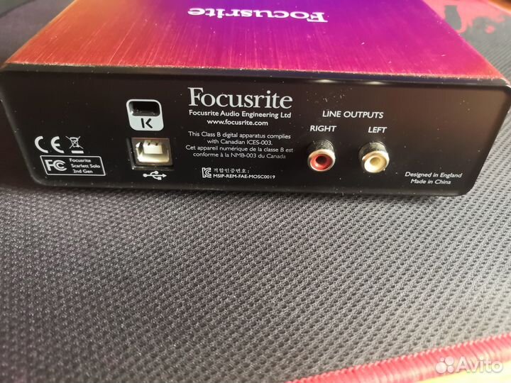 Аудиокарта Focusrite scarlett solo 2nd gen