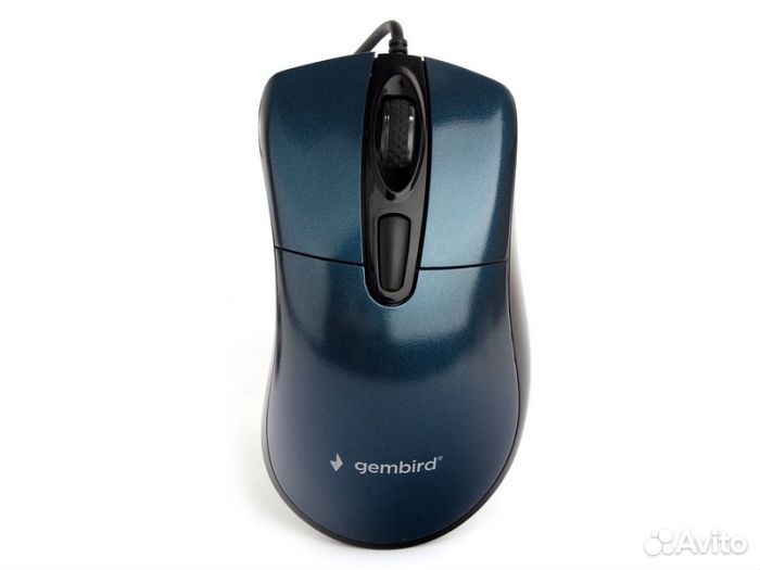 Мышь Gembird MOP-415-B USB синий 3кн.+колесо-кноп