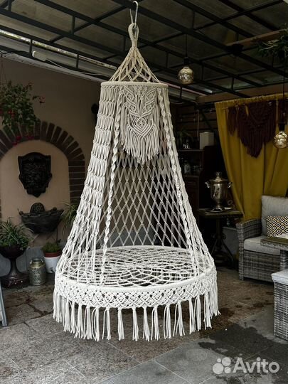 Садовые качели макраме