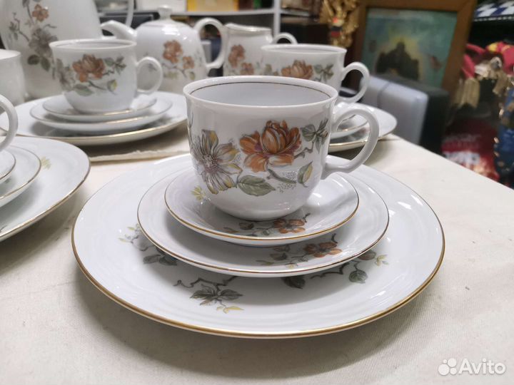 Чайный сервиз на 6 персон Kahla ГДР (Ч)