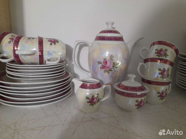 Кофейный сервиз Роза Немецкий фарфор