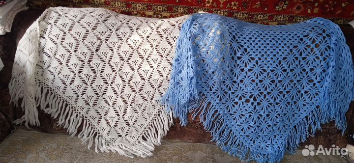 Вязаные косынки бактусы.Новые