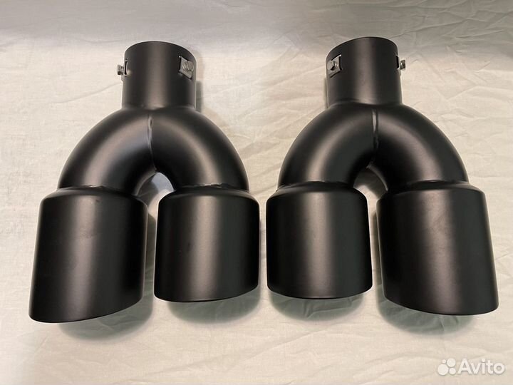 Насадка на глушитель (нержавейка) со скосом чёрная