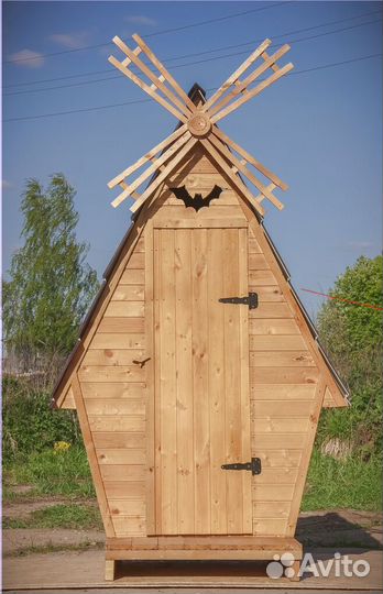 Дачный туалет деревянный PRO879