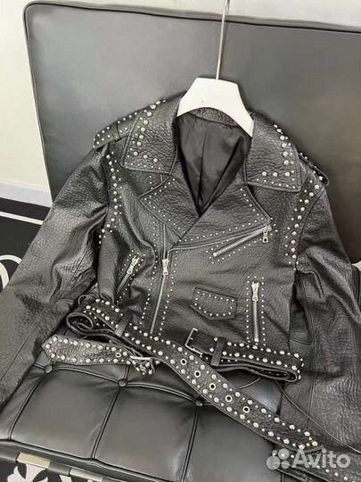 Кожаная куртка balmain