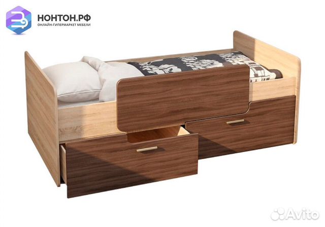 Кровать детская Умка ясень темный