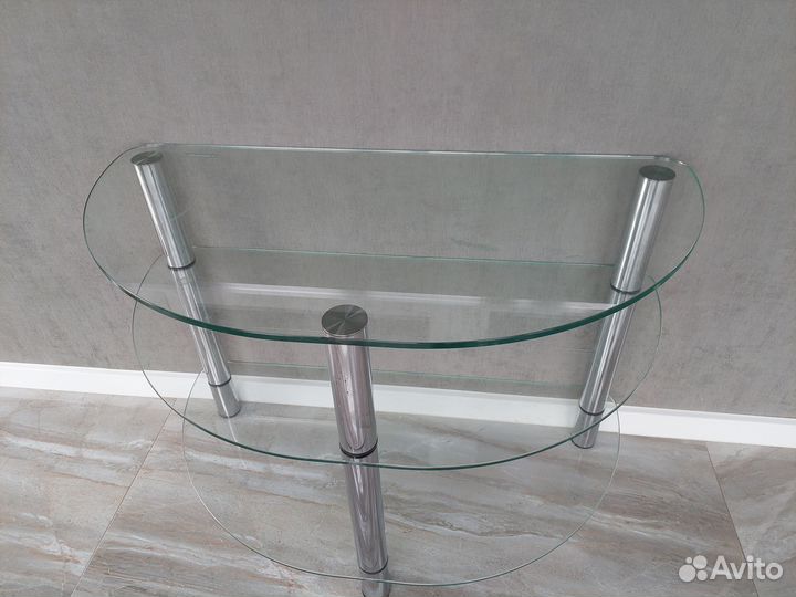 Стеклянная тумба под тв