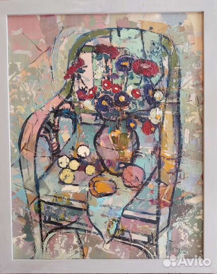 Картина маслом букет цветов