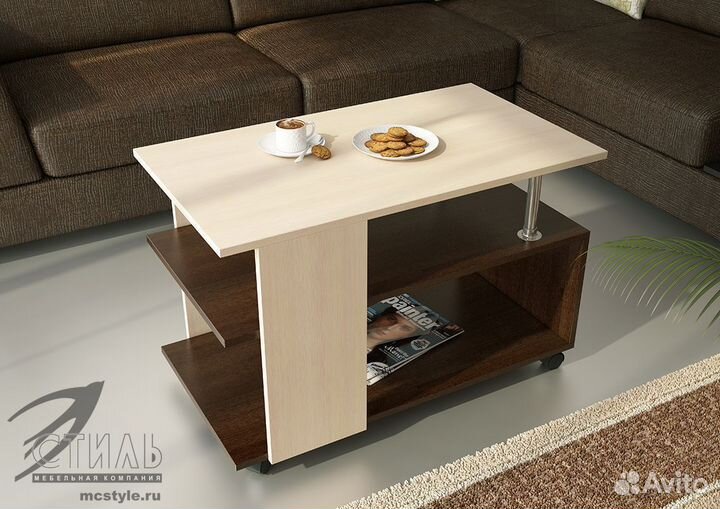 Стол журнальный №6 Венге Дуб Молочный