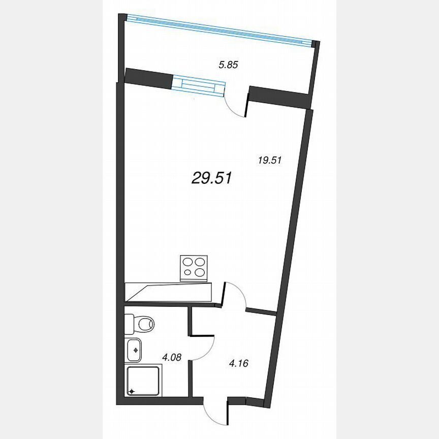Квартира-студия, 33,6 м², 14/22 эт.