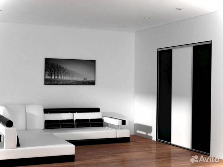 Раздвижная перегородка с матовым стеклом