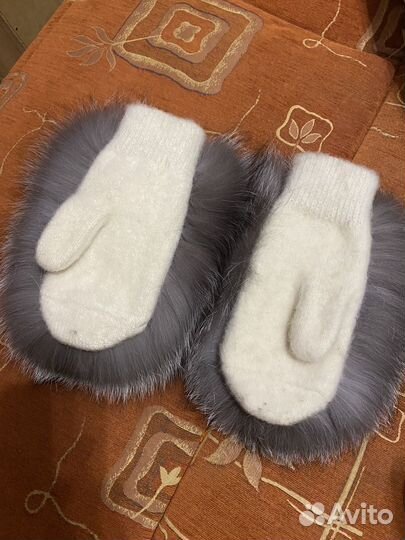 Варежки зимние меховые