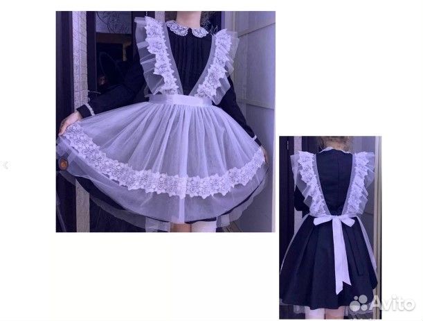 Фартук белый на выпускной, последний звонок