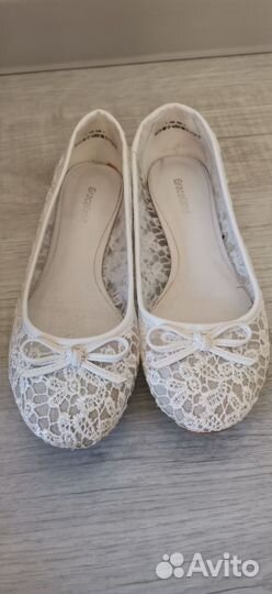 Балетки кружевные свадебные