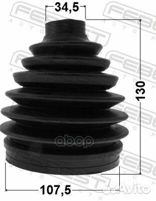 Пыльник шрус наружный комплект PVC 107.5X130.3X