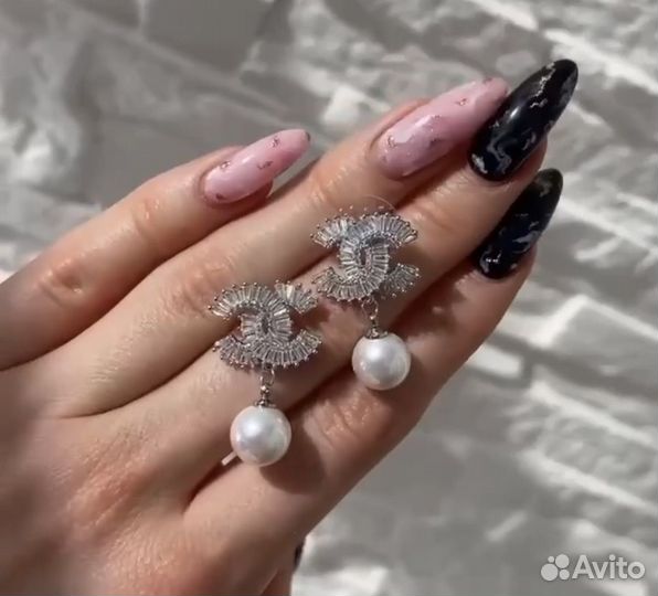 Серьги жемчуг Chanel