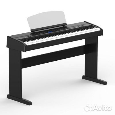 Цифровое пианино черное со стойкой