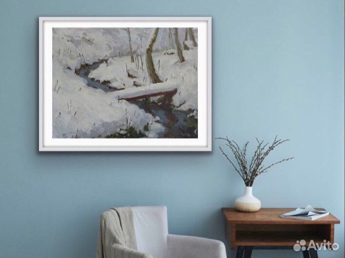 Картина зимний пейзаж