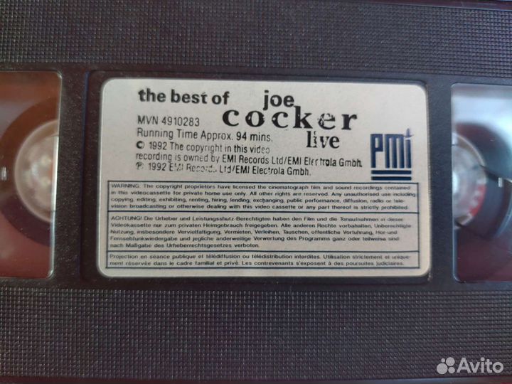 Видеокассета фирм. Joe Cocker live