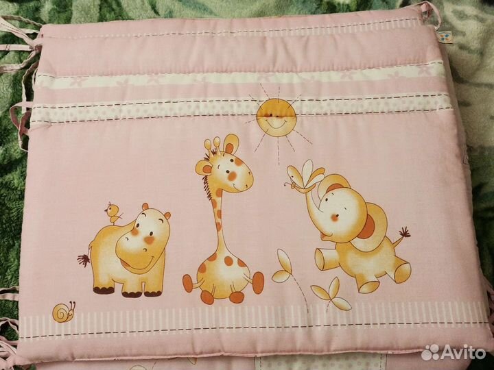 Бортики в кроватку для девочки