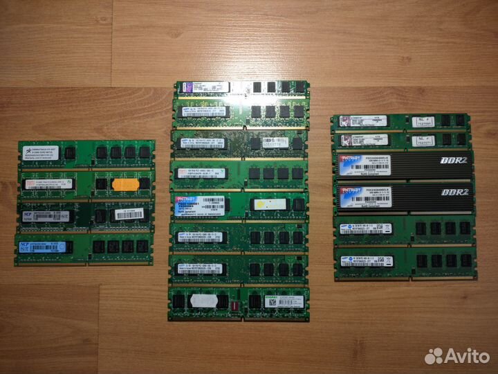 Оперативная память для пк DDR2 2Gb, 1Gb, 512Mb