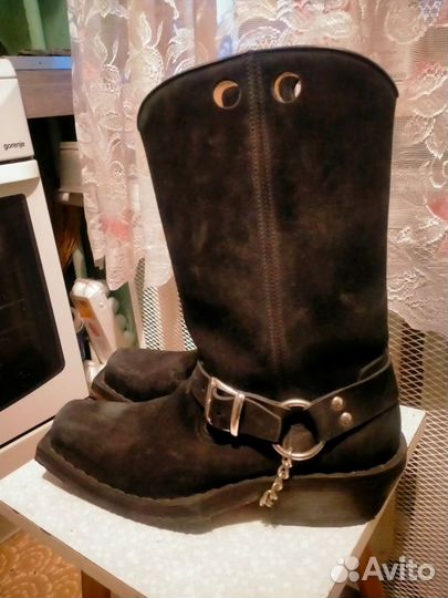 Сапоги мужские кожаные