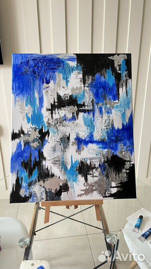 Картина акрилом с поталью 50х60