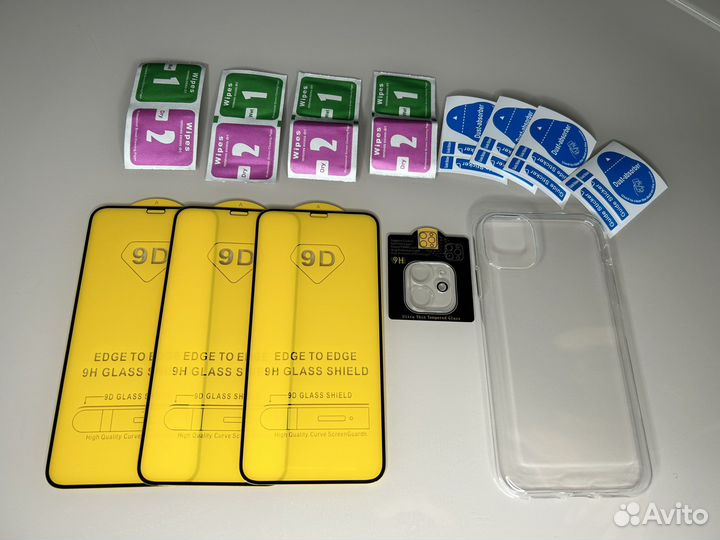 Защитное стекло iPhone в ассортименте 3 шт