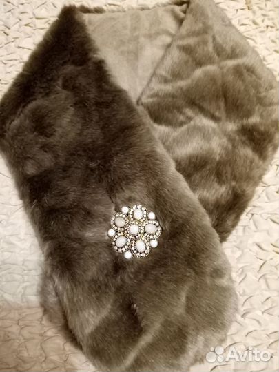 Меховой воротник горжетка меховой капюшон