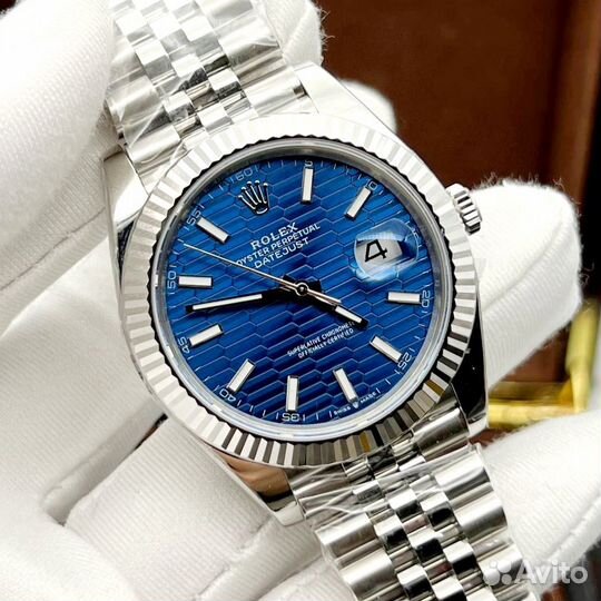 Часы Rolex DateJust II Fluted Motiff синие