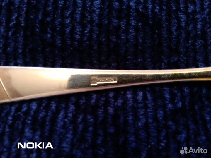 Мельхиор с позолотой столовая ложка и вилка СССР