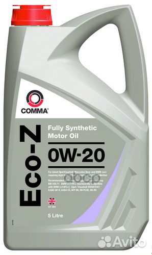 Comma 0W20 ECO-Z (5L) масло моторное синт API