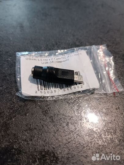 Адаптер переходник 5,5мм x 2,1мм DC - microUSB