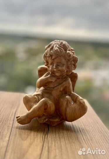 Статуэтка ангел из дерева дуб