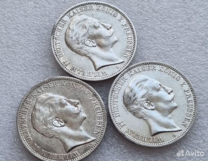 Коллекция серебряных монет Германии 1876-1912гг