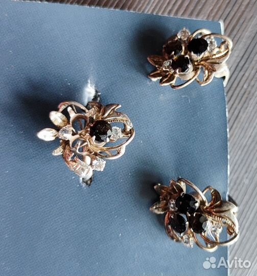 Комплект серебро, жемчуг